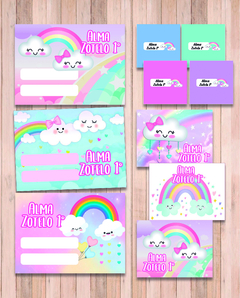 Stickers Escolares Lluvia de amor Arcoiris - comprar online