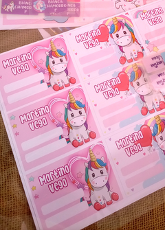 Stickers Escolares Unicornio