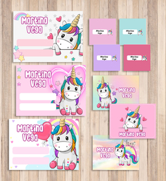 Stickers Escolares Unicornio - comprar online