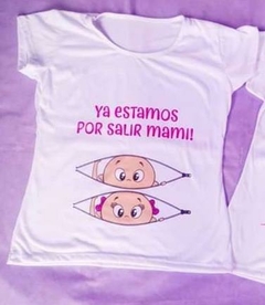 Remera Baby Shower - Gemelos