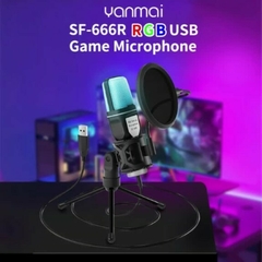 MICRÓFONO PODCAST GAMER RGB - comprar online