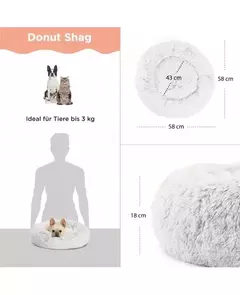 Donut Bed Shag Frost Pequena - 58cm x 58cm - comprar online