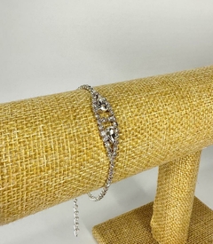 PULSERA STRASS PLATA - comprar online