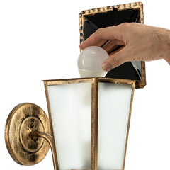 Luminária Lustre Arandela Colonial de Parede Vidro Mini Boreal 14B - comprar online