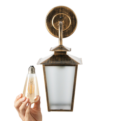 Luminária Lustre Arandela Colonial de Parede Vidro Mini Boreal 14BN - loja online