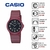 Relógio de Pulso Casio Feminino Analógico Leve Esportivo Prova Dágua Redondo Vermelho MQ-24UC-4BDF - Revenda Relógios