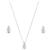 Conjunto Swarovski Attract Pear 5569174 - Cor Prata - comprar online