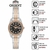 Relógio Orient Feminino Automático Mecanico Pequeno Redondo Casual Prata Rose Gold NH6MM006 P1SR - Revenda Relógios