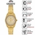 Relógio de Pulso Orient Feminino Automático Mecanico Pequeno Redondo Casual Dourado NH6GG006 C1KX - Revenda Relógios