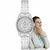 Relógio de Pulso Orient Feminino Automático Mecanico Pequeno Redondo Casual Prata NH6SS006 S1SX