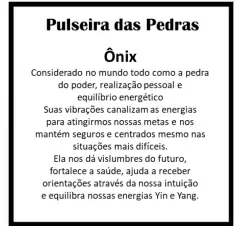 Pulseira Orixás - Base Ônix na internet