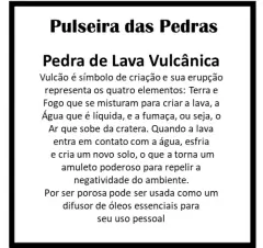 Pulseira Orixás - Base Pedra Vulcânica na internet