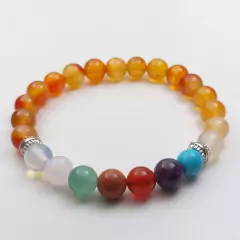 Pulseira Orixás - Base Ágata de Fogo