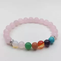 Pulseira Orixás - Base Quartzo Rosa