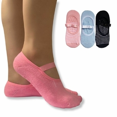 Kit Com 6 Pares Meia Sapatilha Antiderrapante Feminina - comprar online