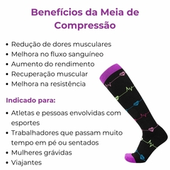 Meia Compressão Colorida Cano Longo - loja online