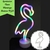 Luminária Neon Flamingo Branco RGB - comprar online