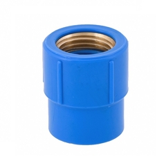 Luva com Bucha PVC Azul Roscável e Soldável 1/2" 20mm Fortlev