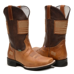 bota-texana-masculina-patriota-estados-unidos-couro-bordado-forasteiro-boots