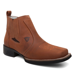 Botina Masculina 100% Couro Legítimo FB 8014 500 - Botas Texanas, Country e Mais | Forasteiro