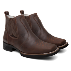 Botina Masculina 100% Couro Legítimo FB 8014 500 - Botas Texanas, Country e Mais | Forasteiro