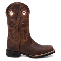 Bota Masculina Texana Bico Quadrado Bordada em Couro FB 8945 01 - loja online