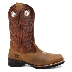 Bota Masculina Texana Bico Quadrado Bordada em Couro FB 8945 02 - loja online