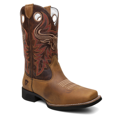 Bota Masculina Texana Bico Quadrado Bordada em Couro FB 8945-04 - loja online