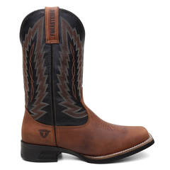 Bota Masculina Texana Bico Quadrado Bordada em Couro FB 8945 09B na internet