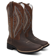 Bota Texana Feminina 100% Couro Legítimo Bordada FB 9144 05A - comprar online