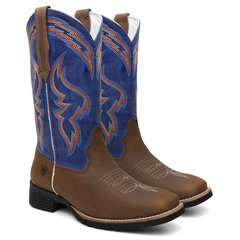 Bota Texana Feminina 100% Couro Legítimo Bordada FB 9144 14A - comprar online