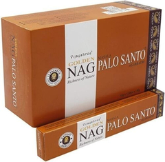 Golden Nag Palo Santo Incense Pack 12 Boxesx15grs + Incense holder tablet - magasashop