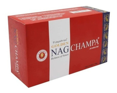 Golden Nag Champa Incense Pack 12 Boxesx15grs + Incense holder tablet - buy online