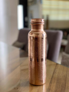 Botella 100% de cobre 1 lt. SIN fugas de agua, Antibacteriana, Ayurvédica - magasashop