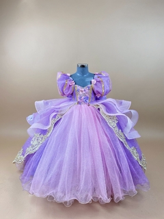 Vestido Presentacion Rapunzel Con Manga - LUSSO