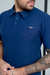 Camiseta Polo Texture Marinho - comprar online