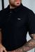 Camiseta Polo Texture Preta - comprar online