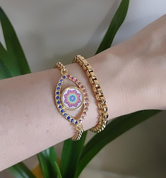 Pulseira corrente com mandala - comprar online