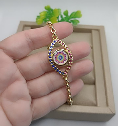 Pulseira corrente com mandala