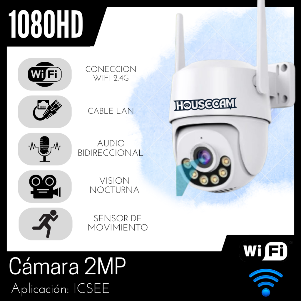 Camara Seguridad Infrarroja 2mp Full Hd 1080p Cctv Audio