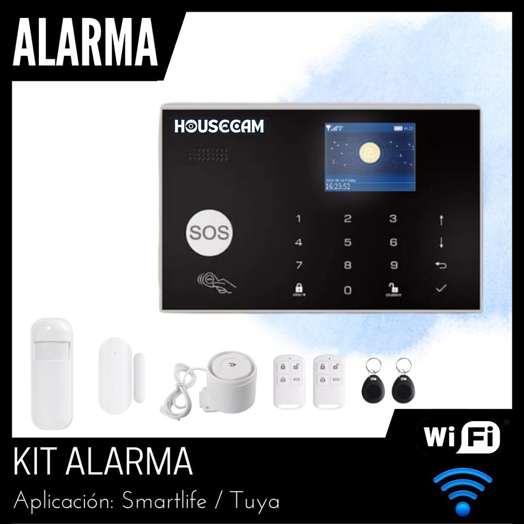 Sistema Kit De Alarmas Para Casa Seguridad Wifi Inalambricas Puertas Y  Ventanas