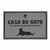 Tapete Entrada Capacho: Casa do Gato - (Cinza)