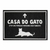 Tapete Entrada Capacho: Casa do Gato - (Preto)