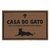 Tapete Entrada Capacho: Casa do Gato - (Marrom)