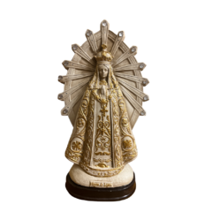 Virgen de Luján 30 cm - Falso marfil con gemas