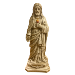 Sagrado corazón de Jesús 31 cm - Falso marfil