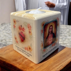 Portavela cubo Sagrado Corazón de Jesús