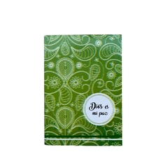 Cuaderno A5 con lomo tapa flexible "Dios es mi paz" - comprar online