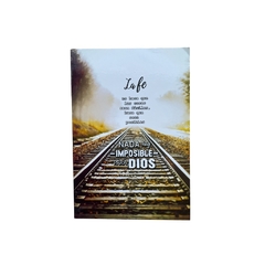 Cuaderno A5 con lomo tapa flexible "Nada hay imposible para Dios" - comprar online