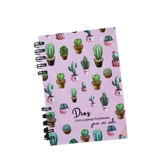 Cuaderno A5 tapa dura anillado "Dios tiene planes hermosos para mi vida'' - comprar online